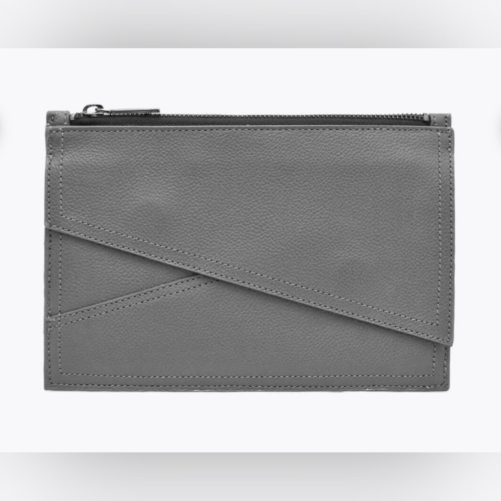 Botkier Crosstown Large Leather Clutch with Box